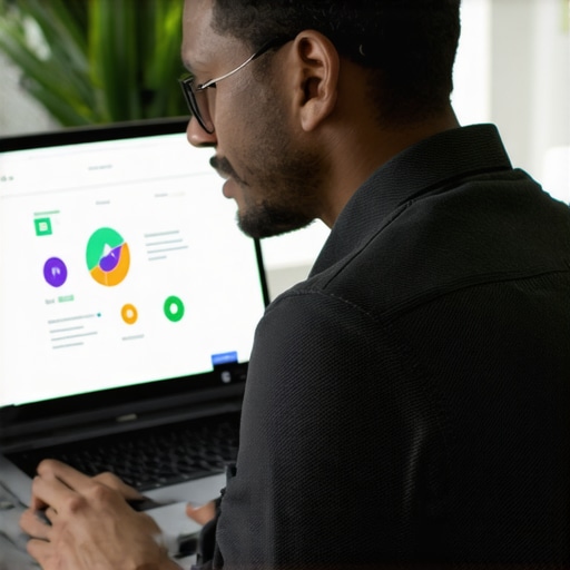 Small business owner reviewing local SEO performance and community engagement