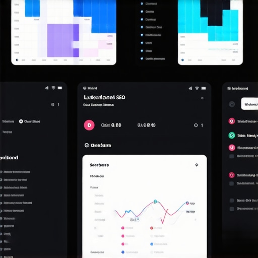 Analytics dashboard with graphs and performance metrics for local SEO.
