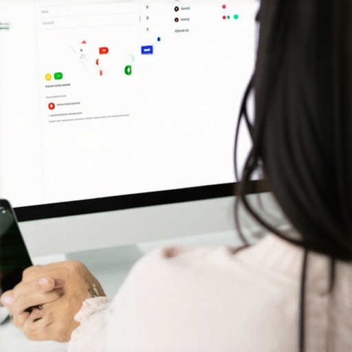 Optimizing Google My Business Profile for Local SEO Small business owner working on GMB profile on a laptop