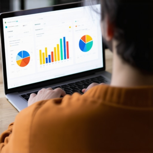 Person reviewing local SEO metrics on a laptop