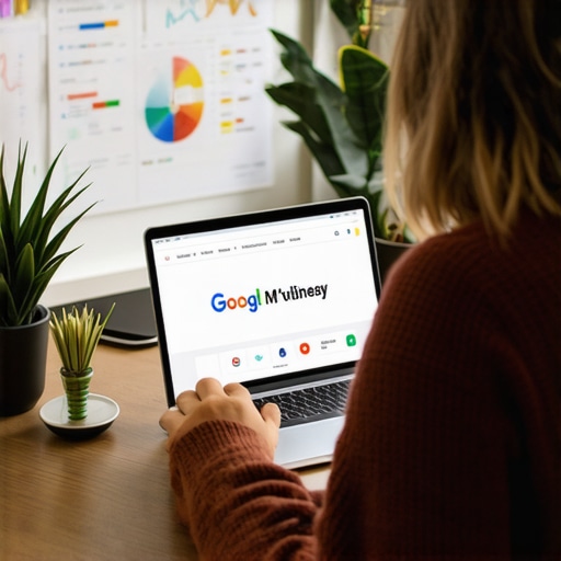 Business owner optimizing Google My Business profile