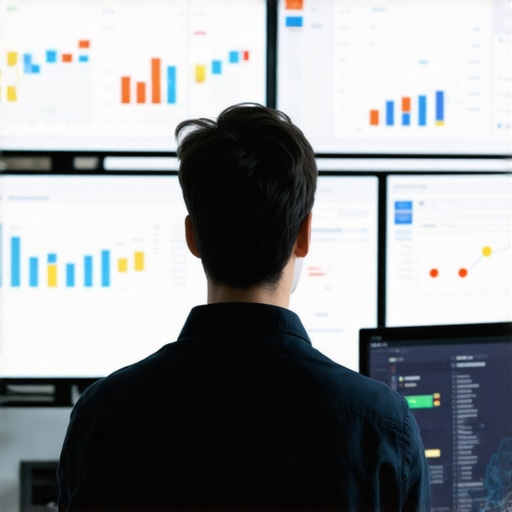 Person reviewing local SEO performance dashboards with maps and analytics