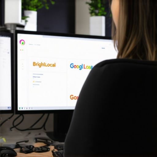 Screenshot of SEO analytics and dashboard tools for local map ranking optimization.