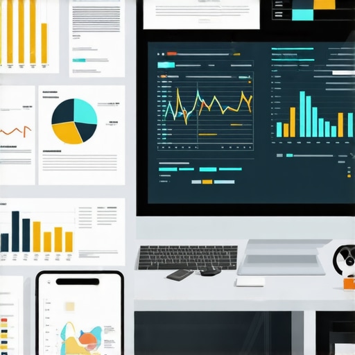 Close-up of a computer monitor displaying SEO analytics and local search performance graphs.