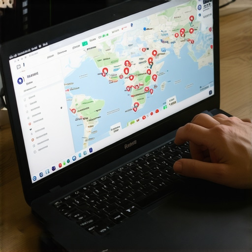 Person analyzing local SEO data on a laptop for better maps rankings.