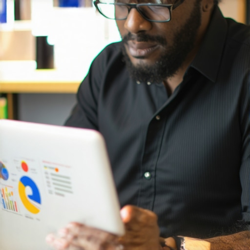 A person reviewing local SEO performance on a laptop, emphasizing affordable strategies.