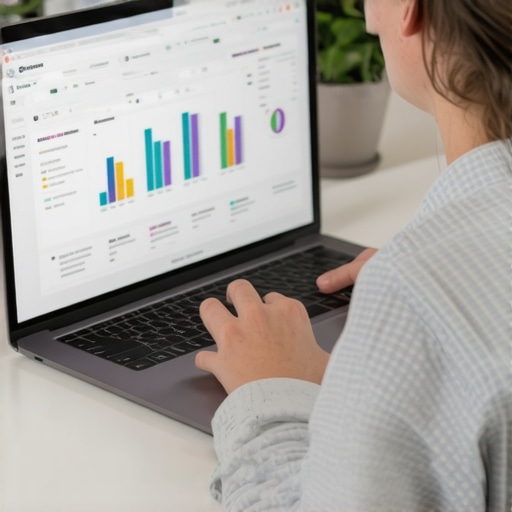 Person reviewing local search rankings on a laptop with SEO dashboards