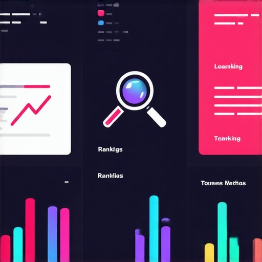 Dashboard displaying real-time local SEO and map ranking data with icons