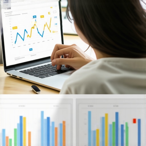 Person analyzing SEO metrics on a laptop for local search optimization
